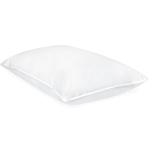Oreiller ferme classique Down Dreams, bourre en duvet et plume, housse en coton T233, grand lit 20x30, 47 oz, blanc